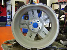 A typical bent alloy wheel